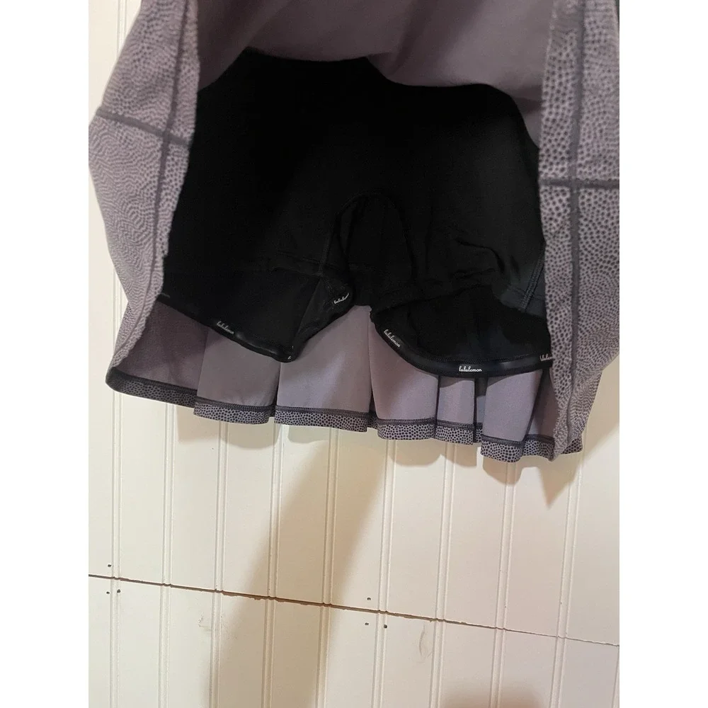Lululemon Disperse Dusky Lavender Black‎ Circuit Breaker Skort Skirt Sz. 8 L259